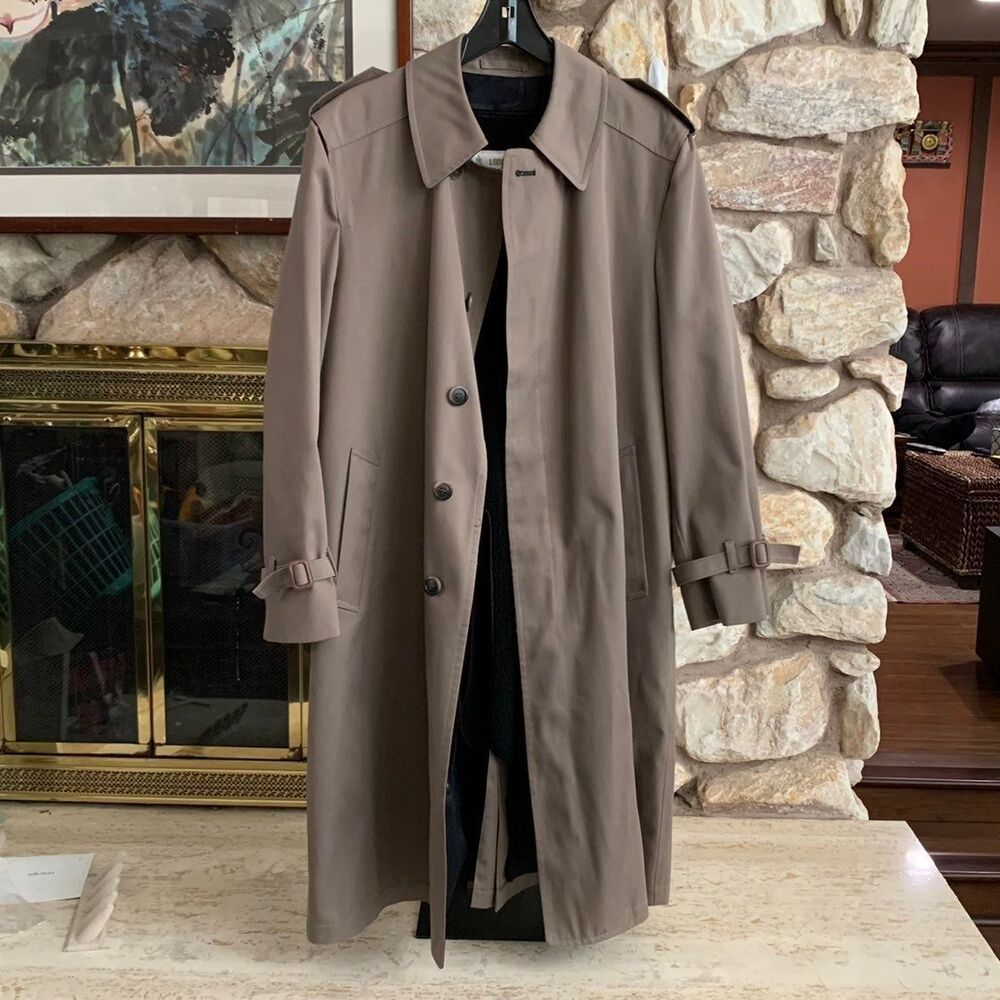 Vintage 70s men’s London fog Maincoats lined trench *small flaws* Classic Mensw